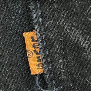 LEVI'S ORANGE TAB MADE IN USA 505 REGULAR FIT STRAIGHT LEG BLACK JEANS W29 L32